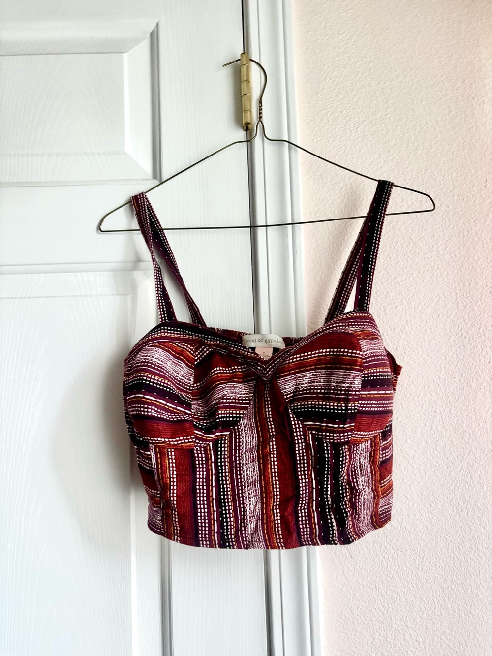 Band of Gypsies Striped Crop Top M